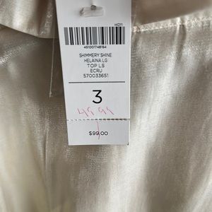 Ivory button down Chico’s Blouse Halina Top